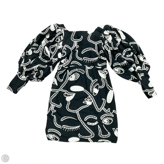 Dress Casual Short By Farm Rio In Black & White, Size: Xxs