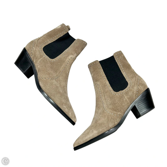 Boots Ankle Heels By Paige In Beige, Size: 6.5