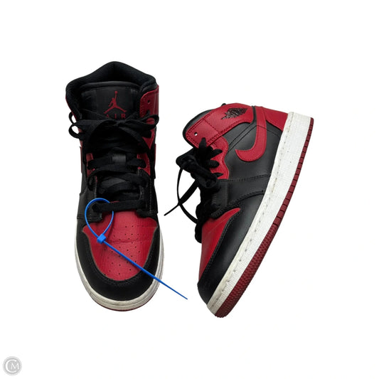 Shoes Luxury Designer By Jordan In Black & Red, Size: 7.5