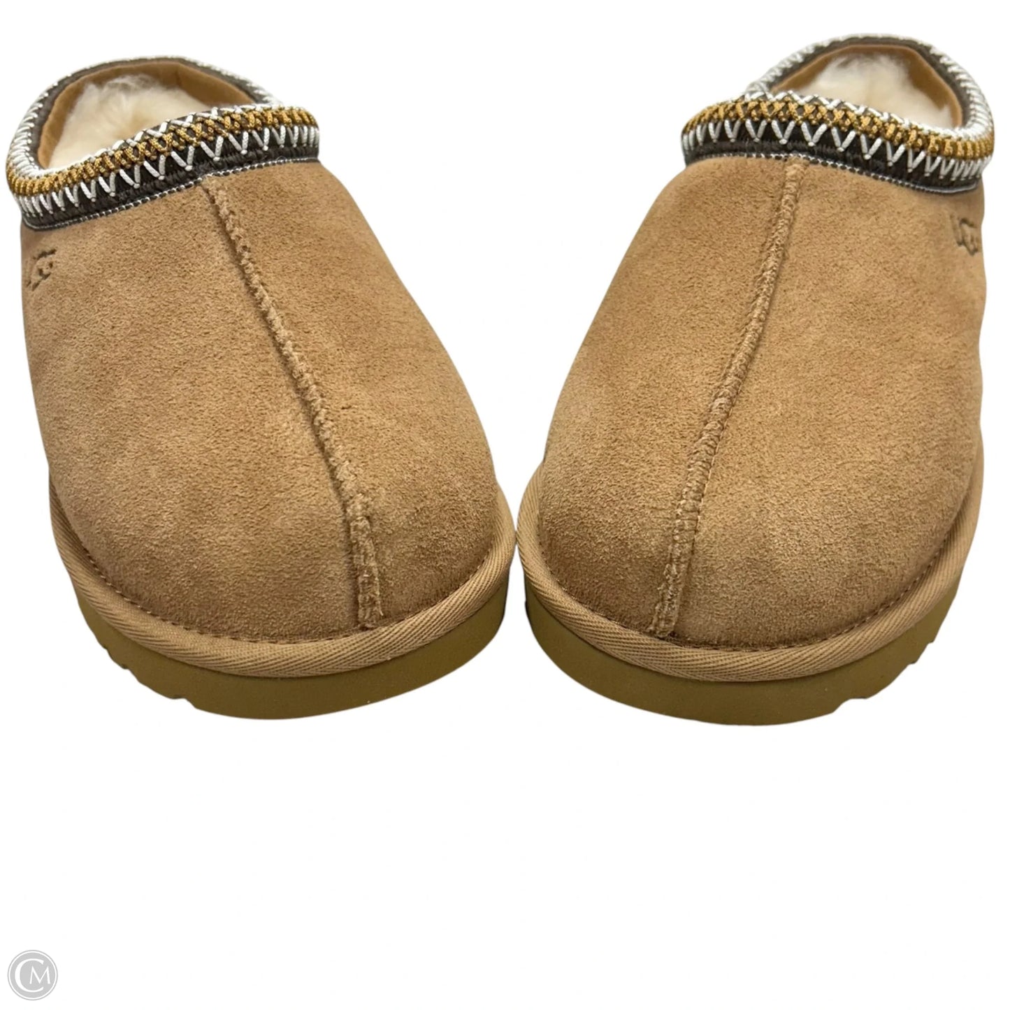 Slippers Designer By Ugg In Tan, Size: 9