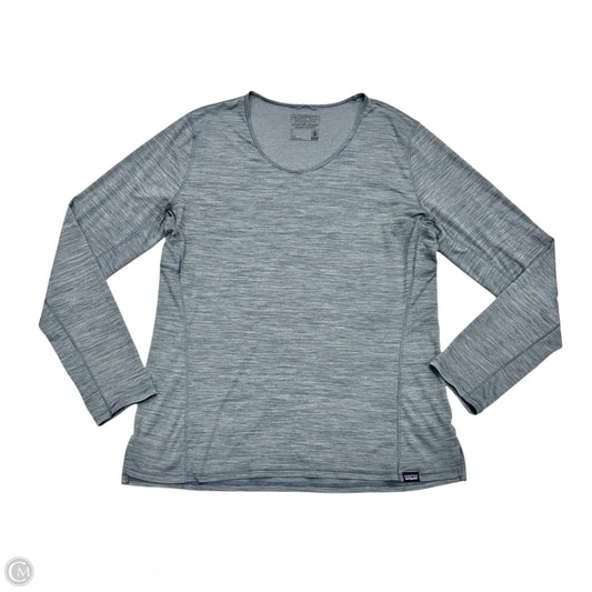 Athletic Top Long Sleeve Collar By Patagonia In Grey, Size: L