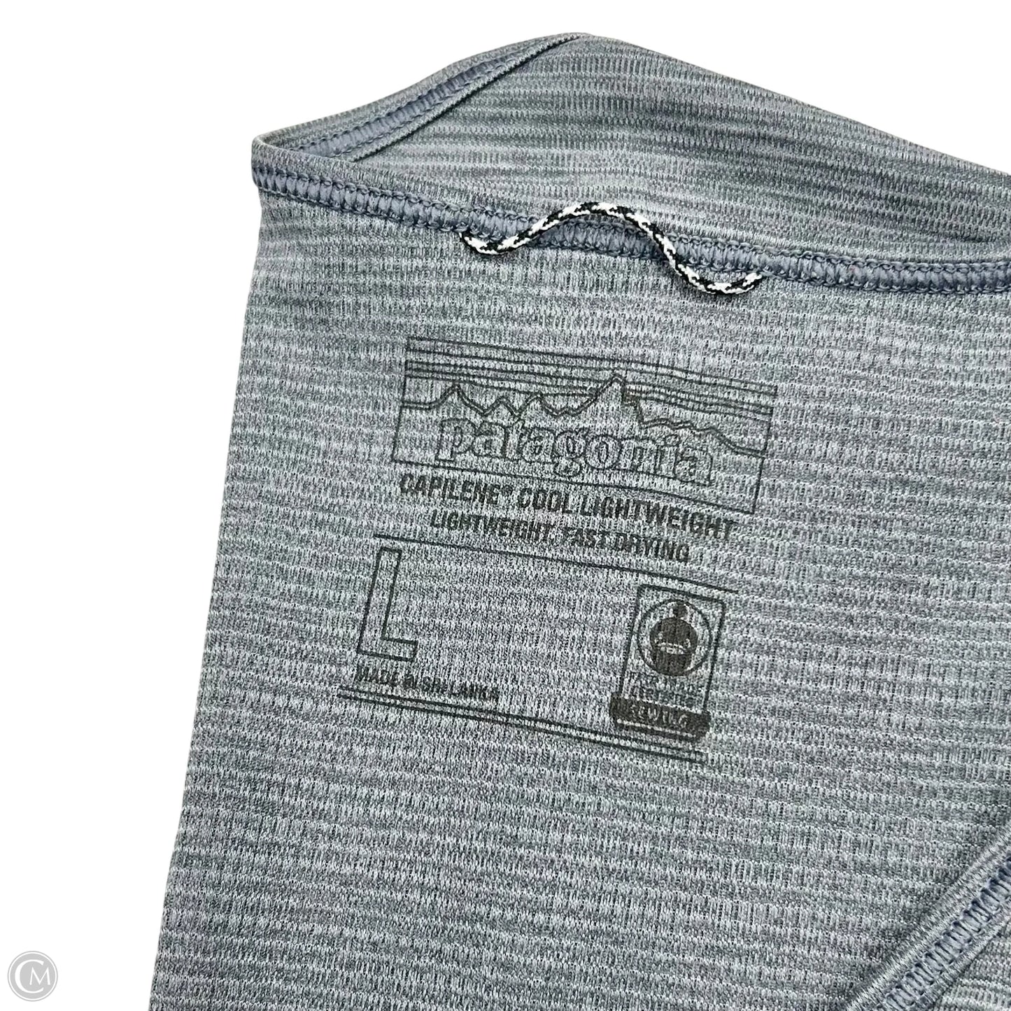 Athletic Top Long Sleeve Collar By Patagonia In Grey, Size: L