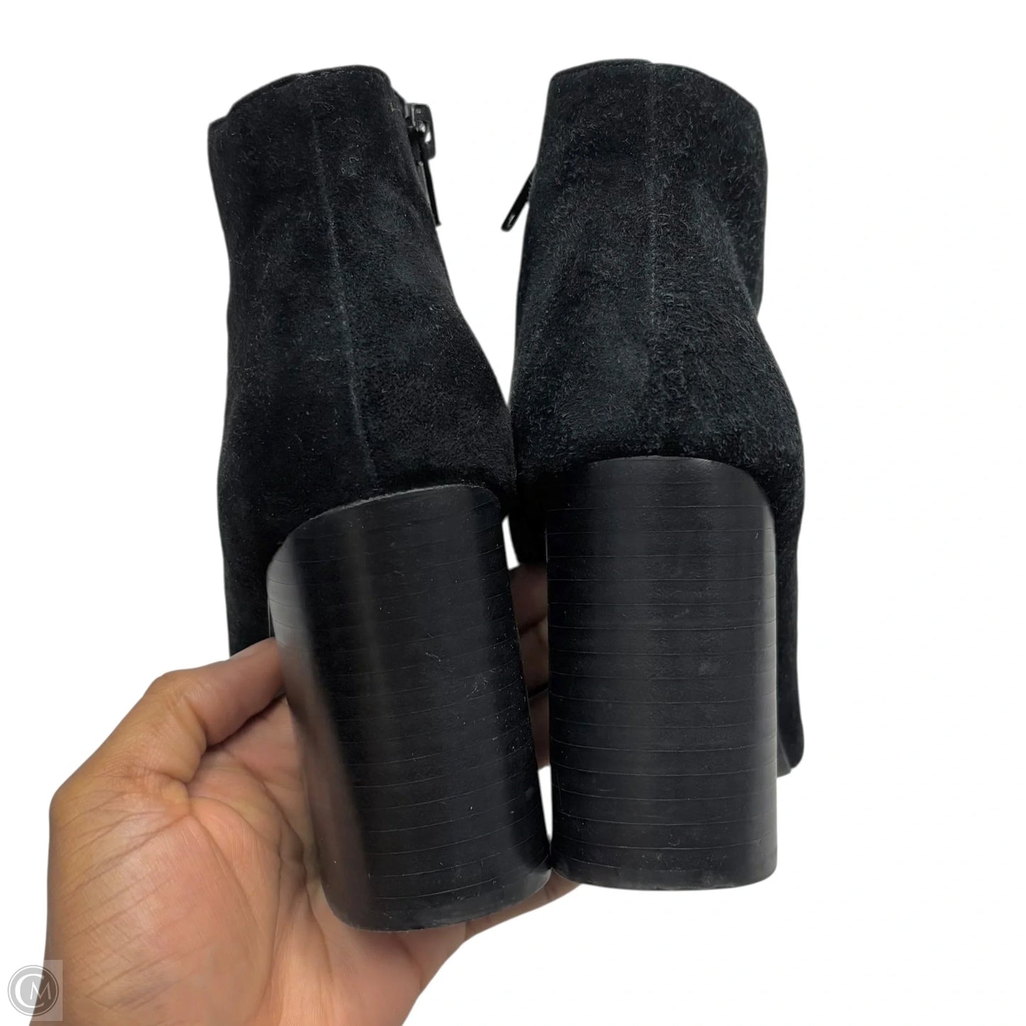 Boots Leather By Steve Madden In Black, Size: 6.5