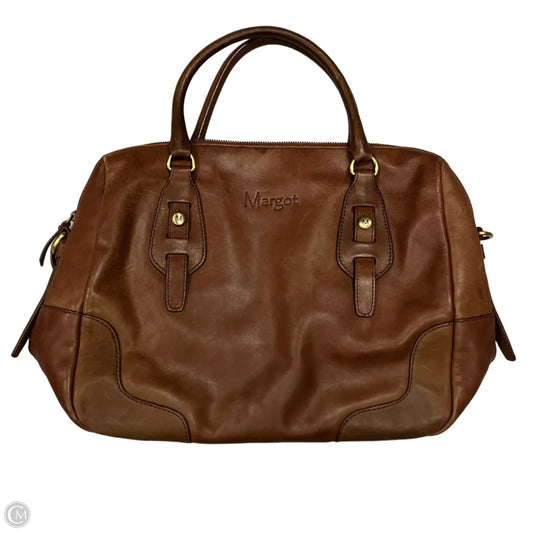 Handbag Leather By Margot, Size: Medium