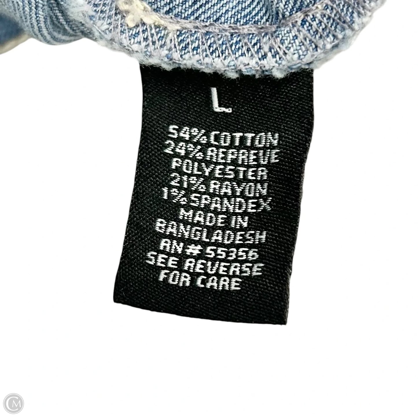Jacket Denim By D Jeans In Blue, Size: L