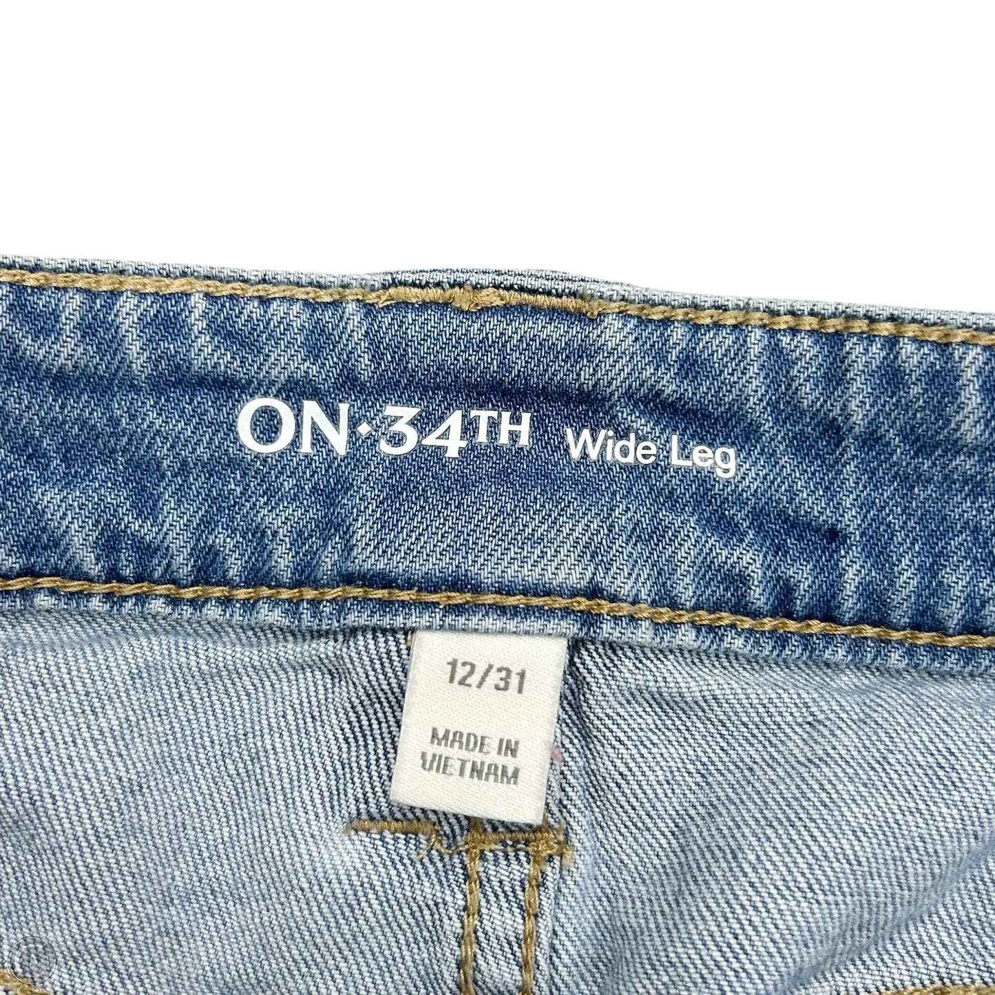 Jeans Wide Leg By On 34th In Blue Denim, Size: 12
