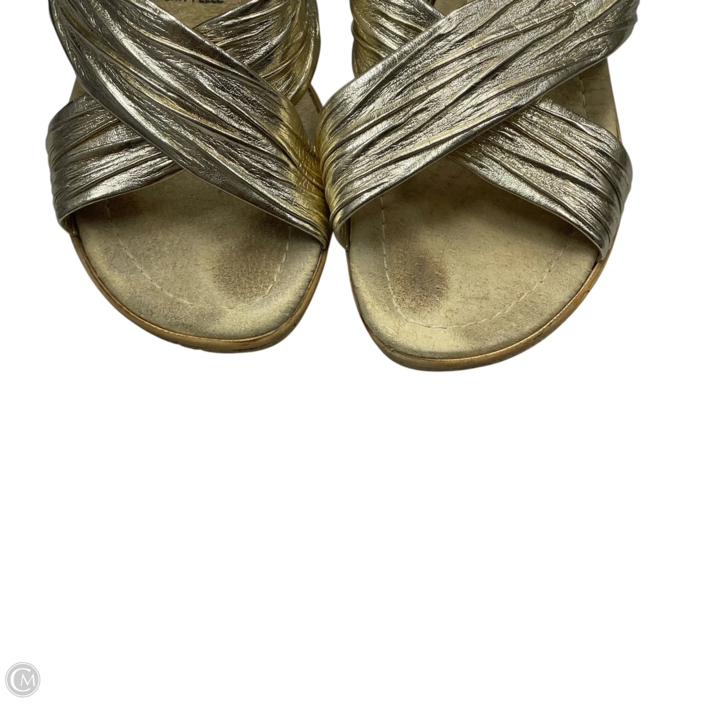 Sandals Heels Wedge By Spring Step In Gold, Size: 7.5