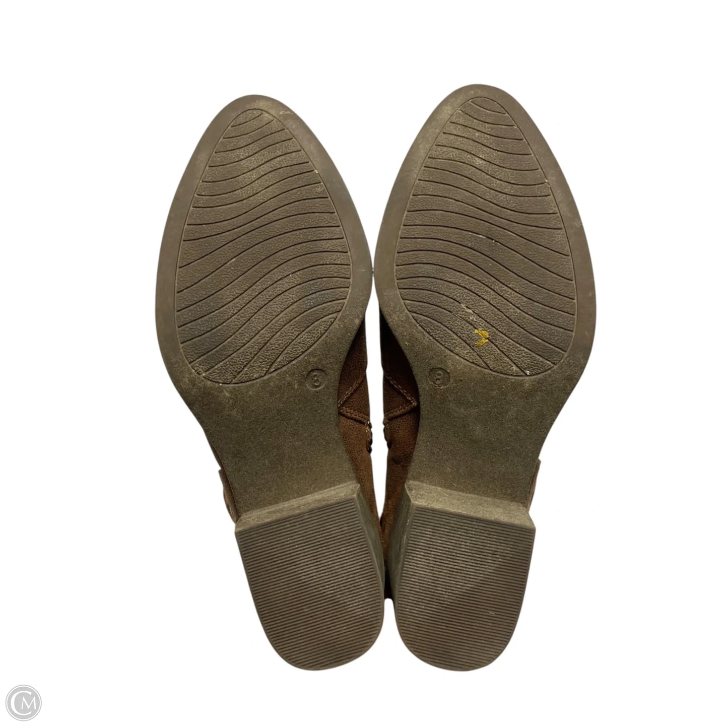 Boots Ankle Heels By Xappeal In Brown, Size: 8