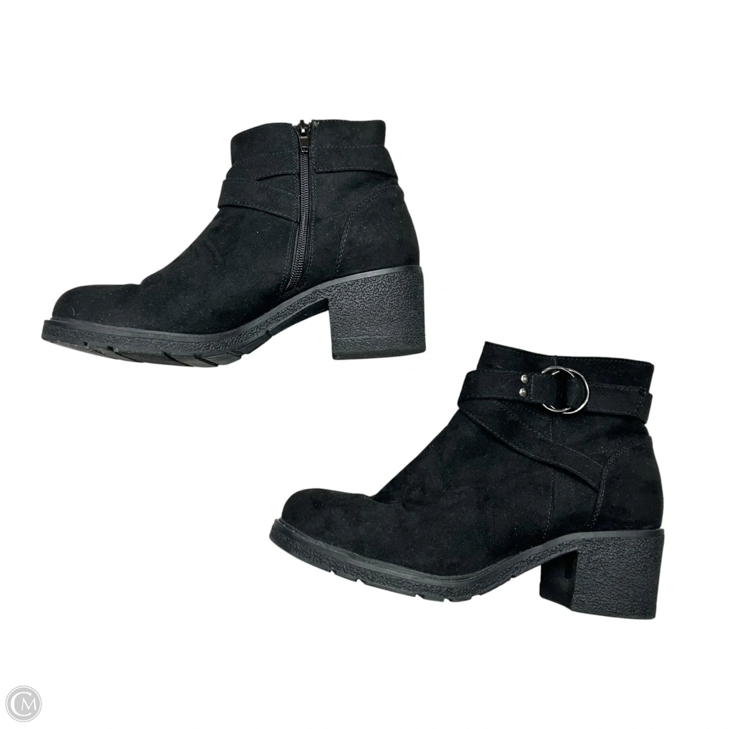 Boots Ankle Heels By Primark In Black, Size: 8w