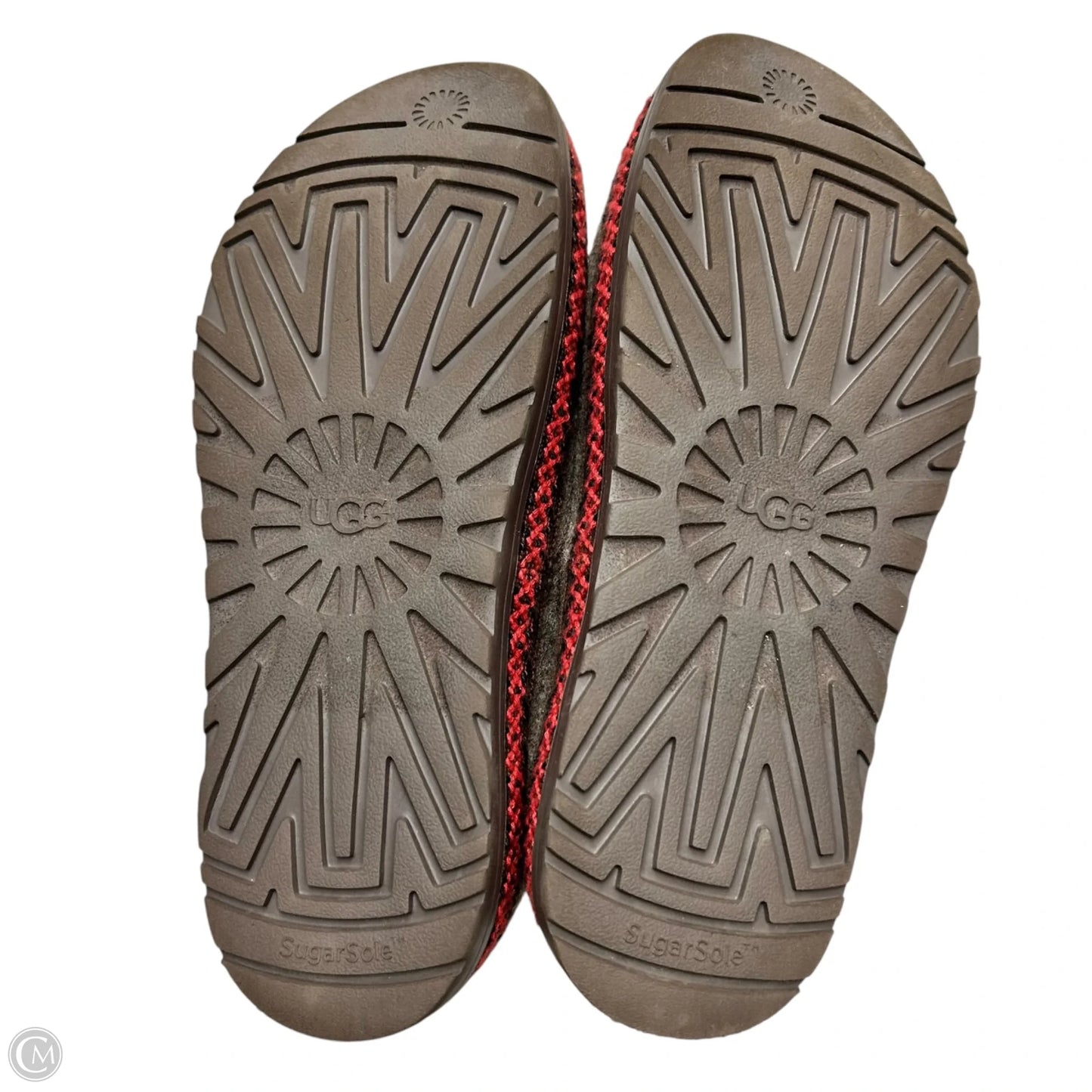 Shoes Designer By Ugg In Brown & Red, Size: 11
