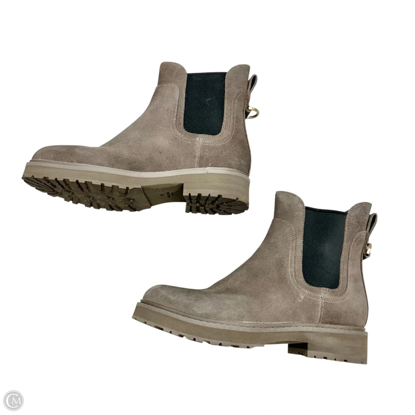 Boots Ankle Heels By Cole-haan In Black & Brown, Size: 6