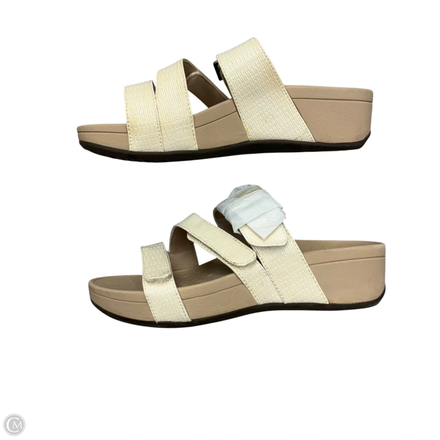 Sandals Heels Platform By Vionic In Cream, Size: 6