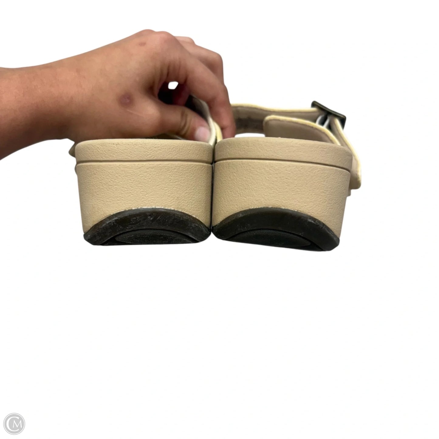 Sandals Heels Platform By Vionic In Cream, Size: 6