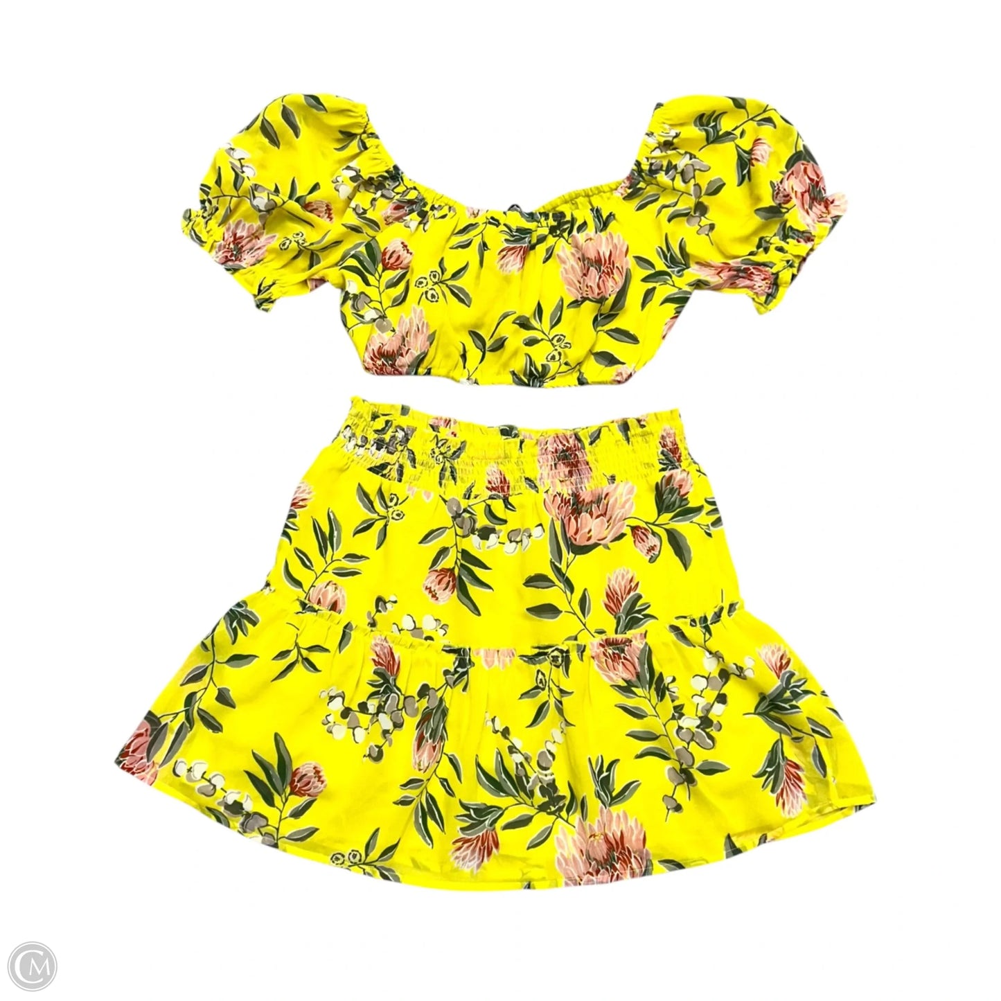 Skirt Set 2pc By Rahi In Yellow, Size: M
