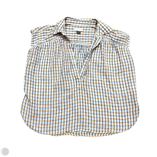 Top Short Sleeve By Pilcro In Blue & Orange, Size: S