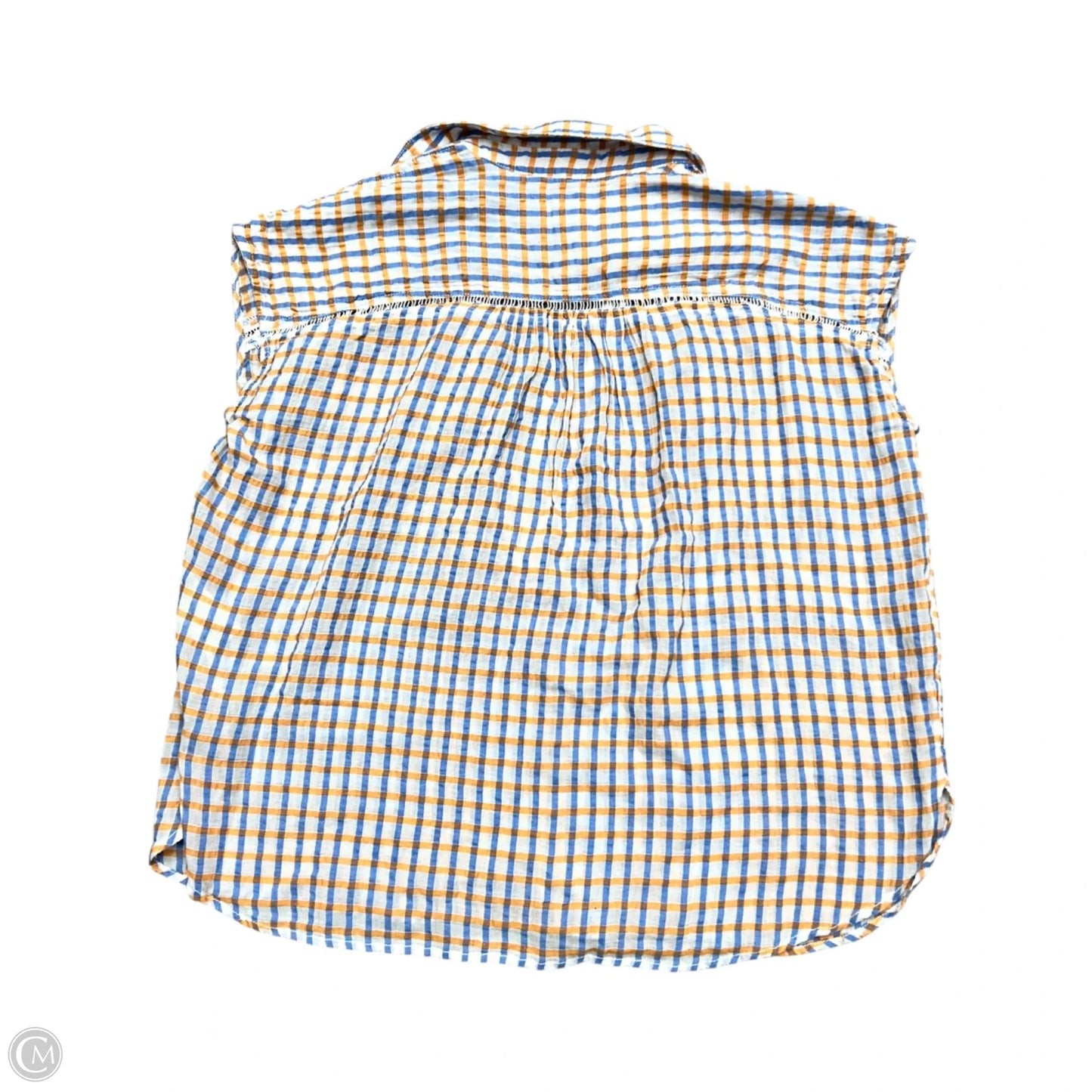 Top Short Sleeve By Pilcro In Blue & Orange, Size: S