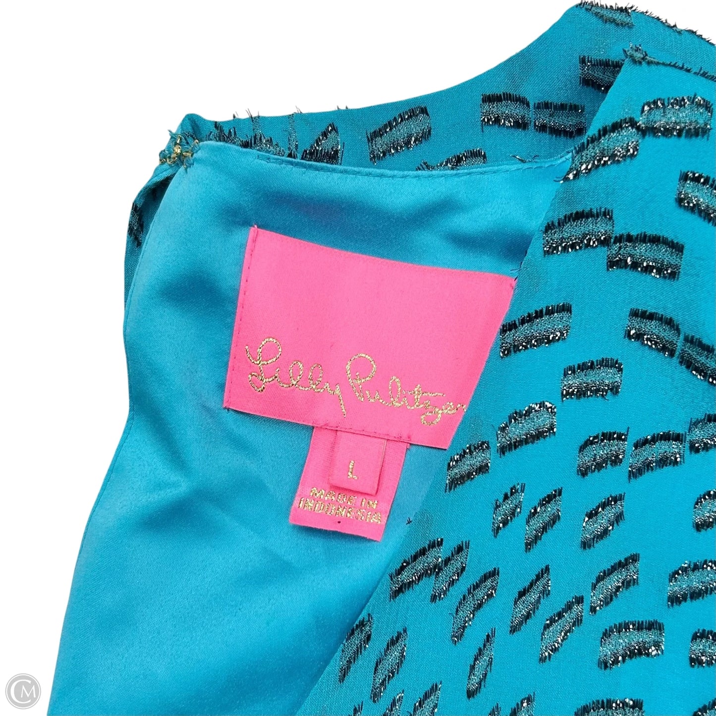 Dress Designer By Lilly Pulitzer In Teal, Size: L
