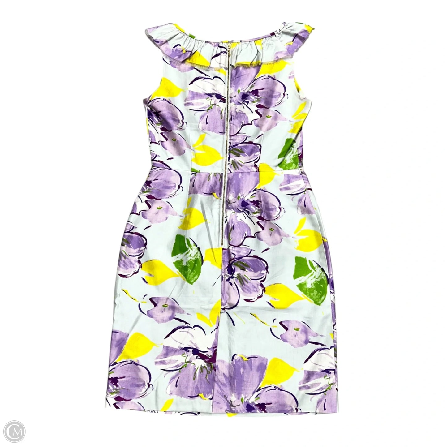 Dress Designer By Kate Spade In Purple & Yellow, Size: S
