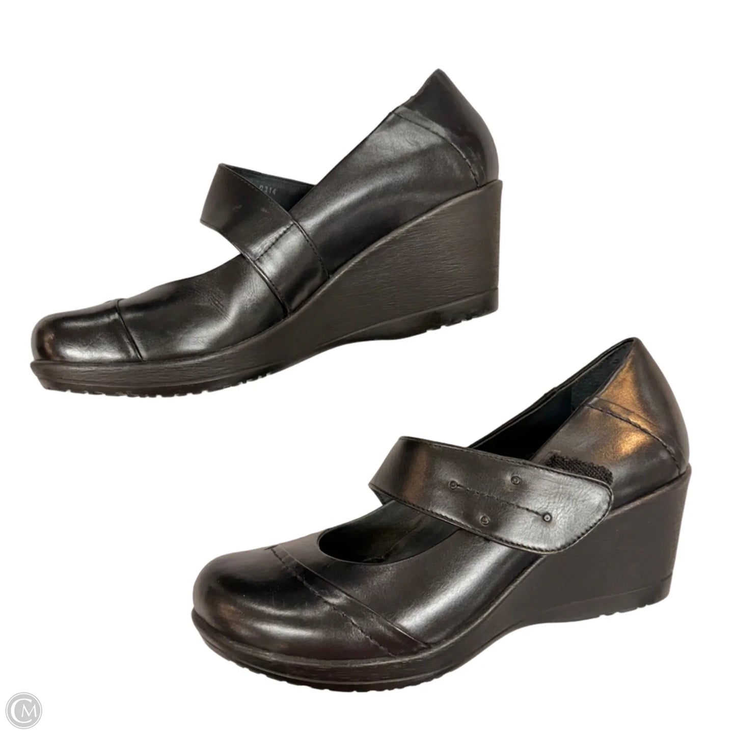 Shoes Heels Wedge By Dansko In Black, Size: 9.5