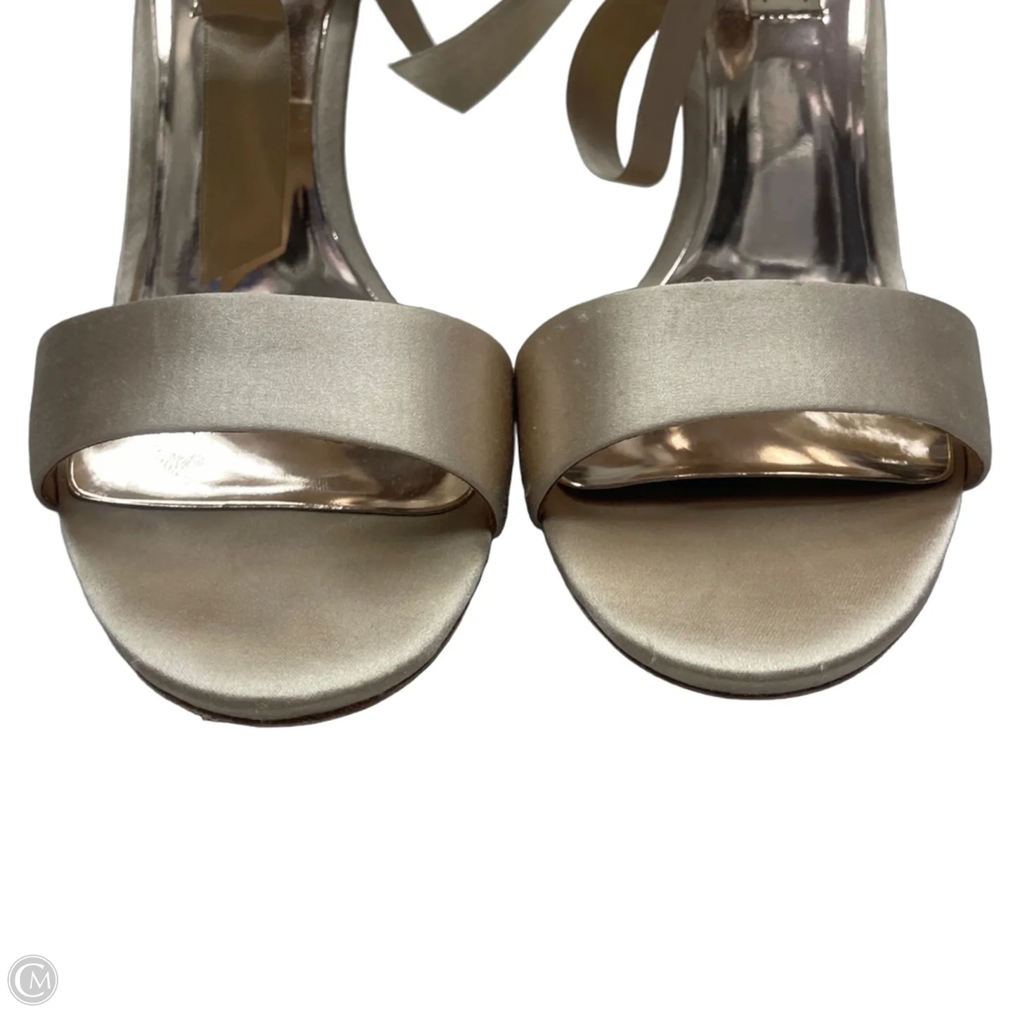 Sandals Heels Wedge By Badgley Mischka In Cream, Size: 8