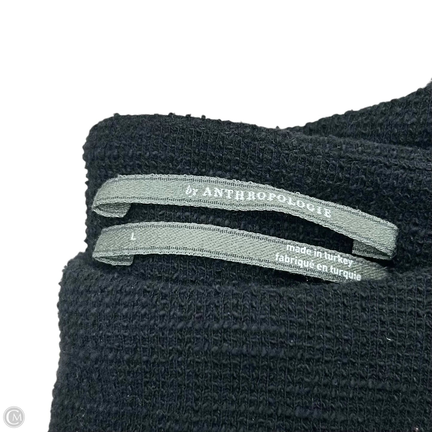 Top 3/4 Sleeve By Anthropologie In Black, Size: L