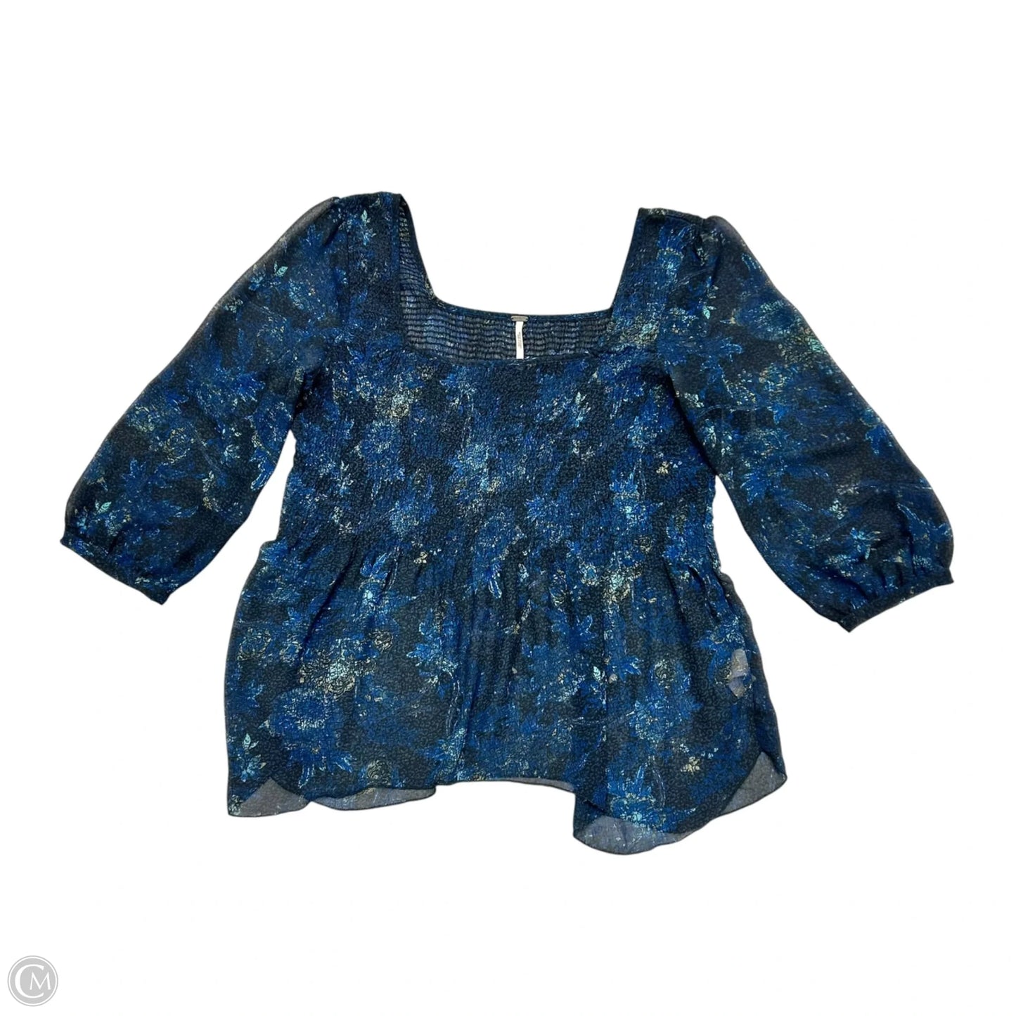 Top Long Sleeve By Free People In Navy, Size: M