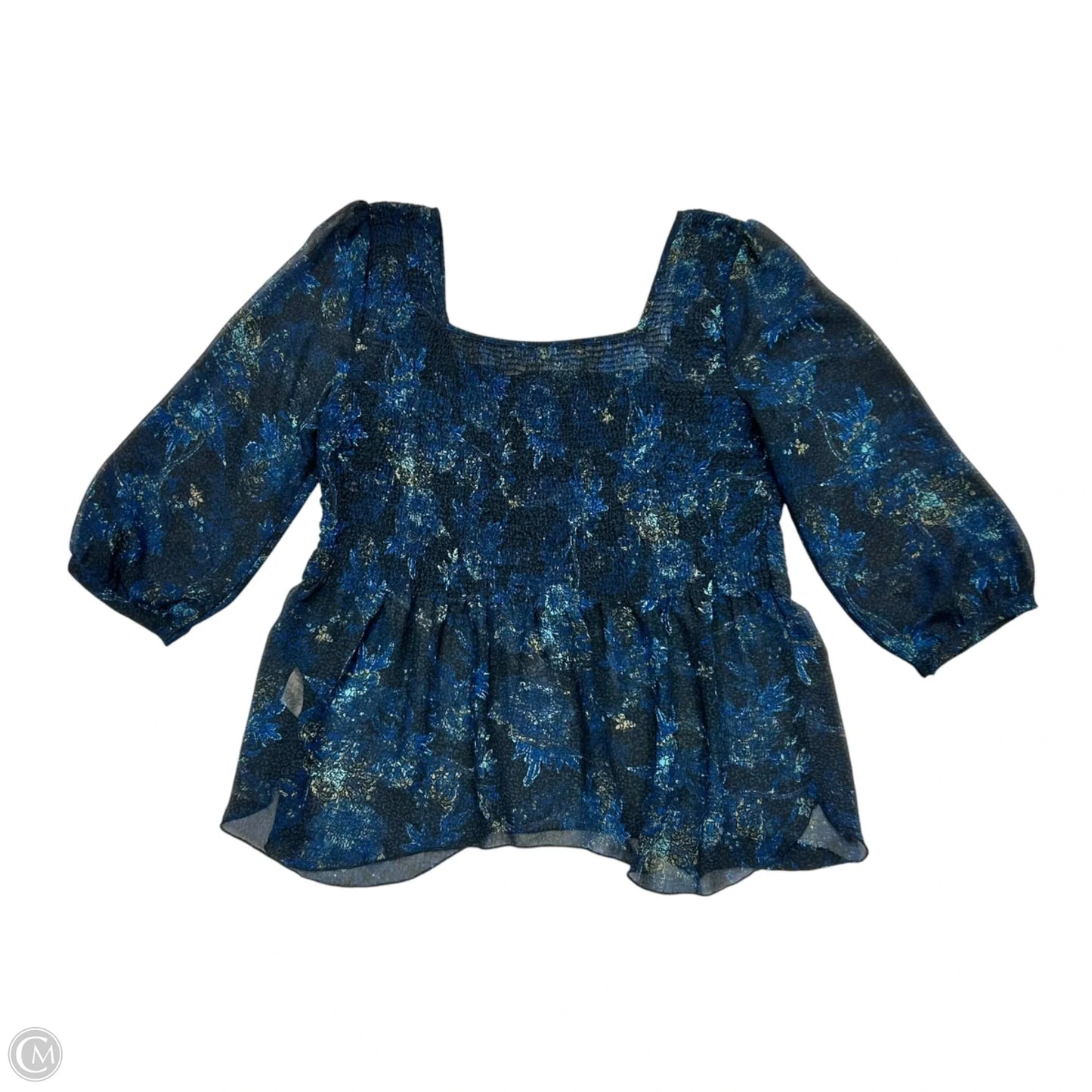 Top Long Sleeve By Free People In Navy, Size: M