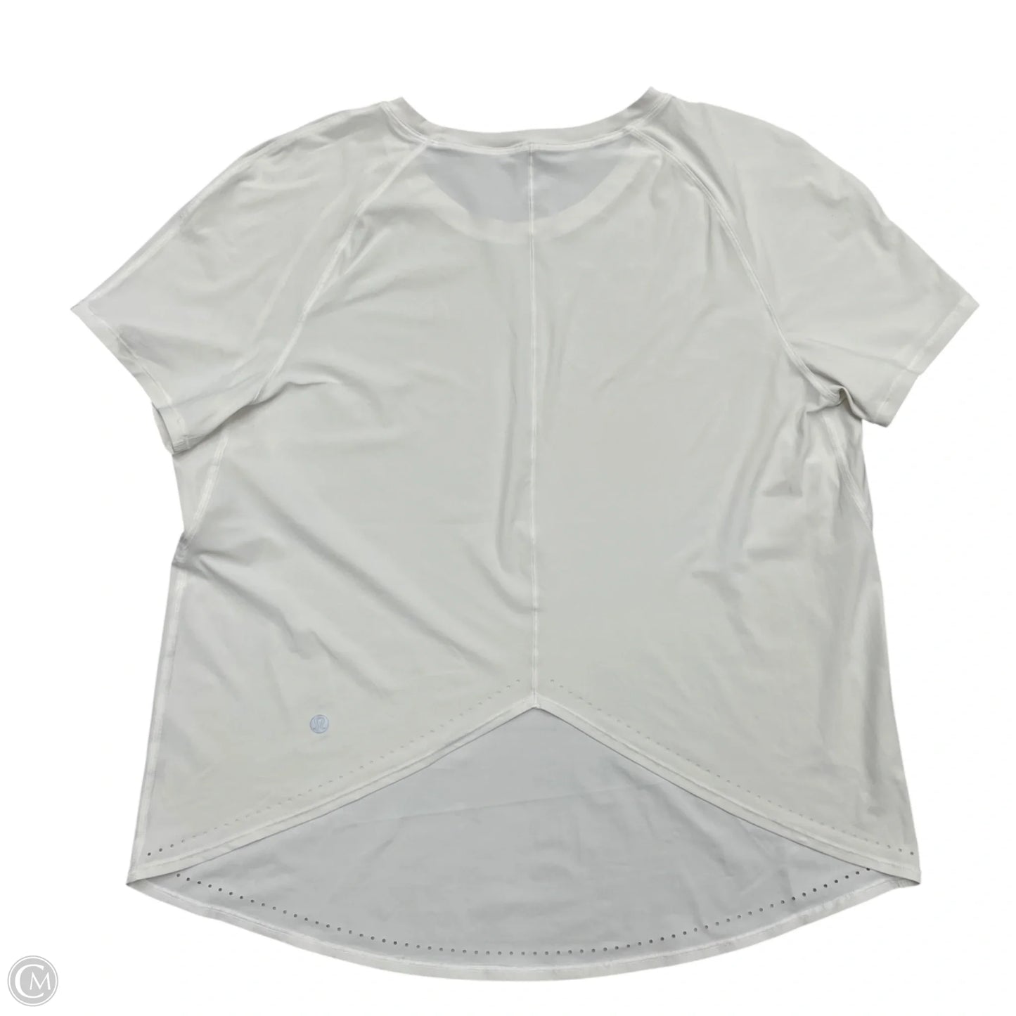 Athletic Top Short Sleeve By Lululemon In White, Size: M