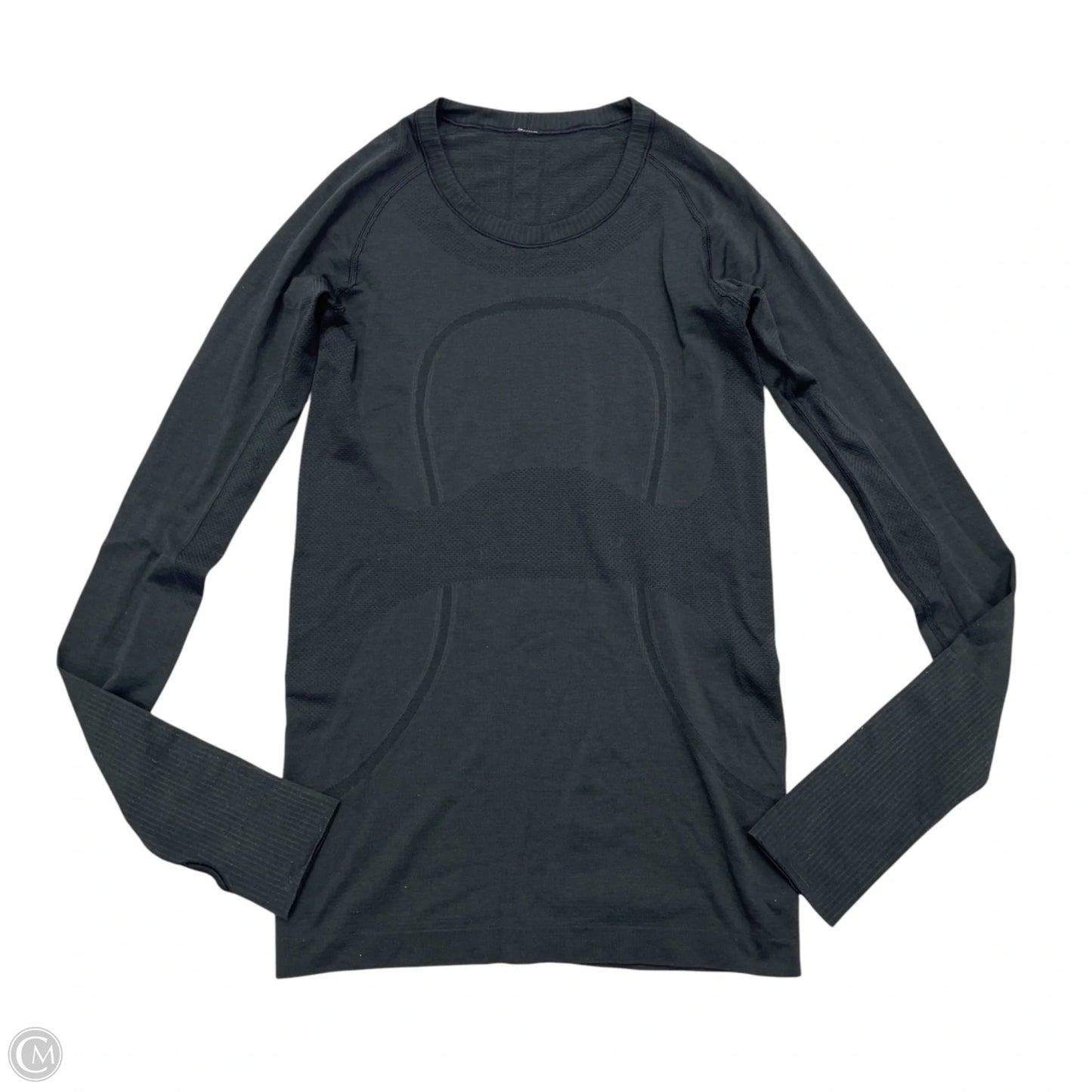 Athletic Top Long Sleeve Collar By Lululemon In Black, Size: S