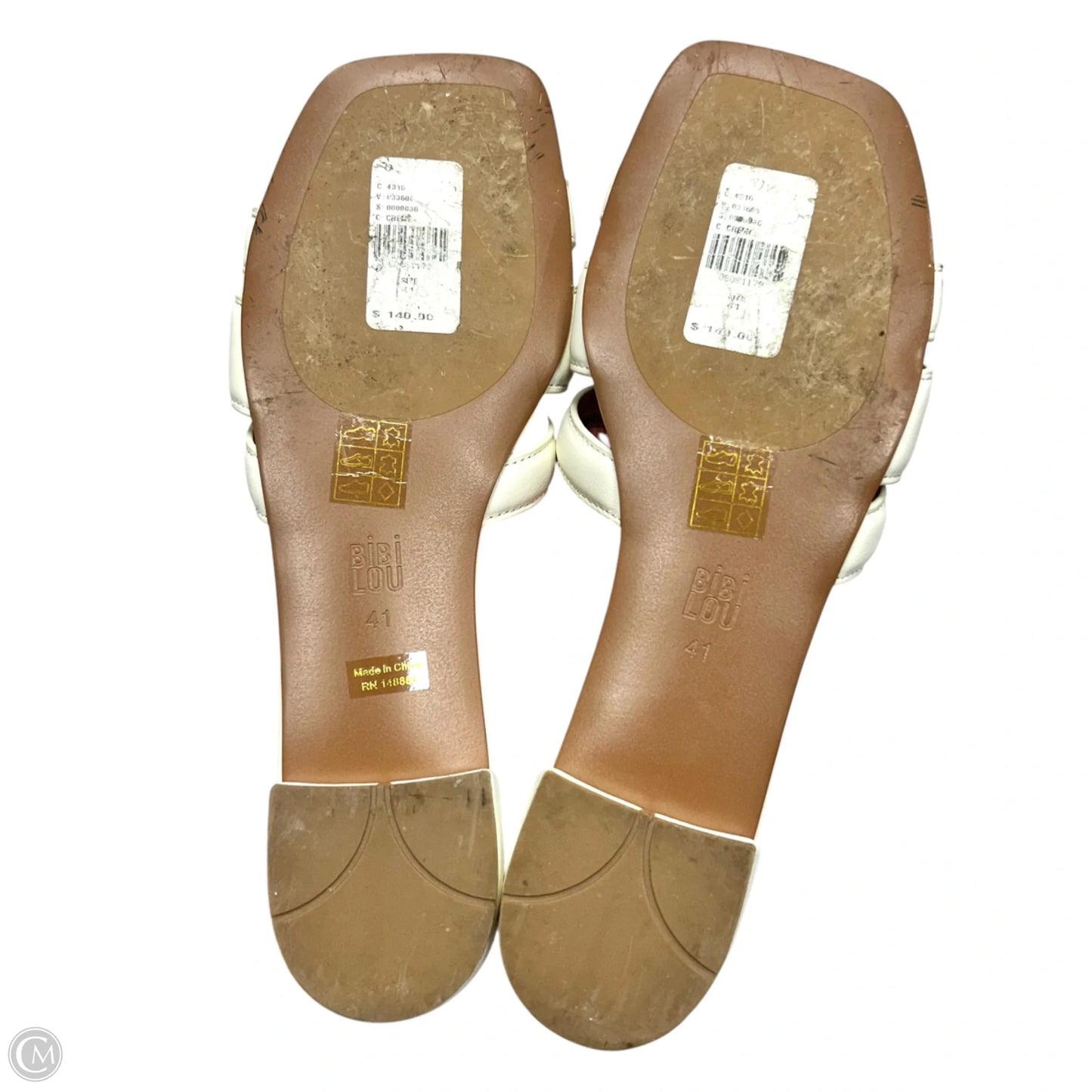 Sandals Flats By Bibi Lou In White, Size: 10.5