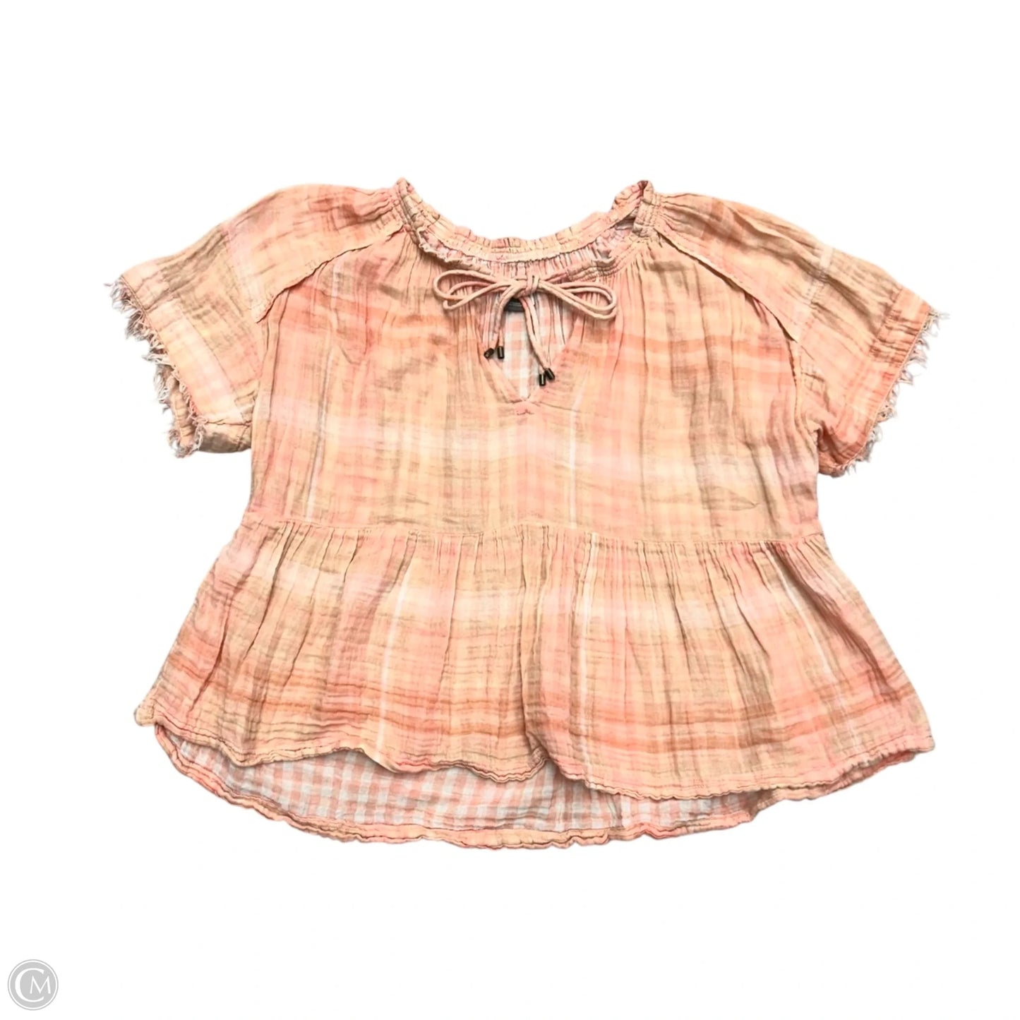 Top Short Sleeve By Pilcro In Orange, Size: M