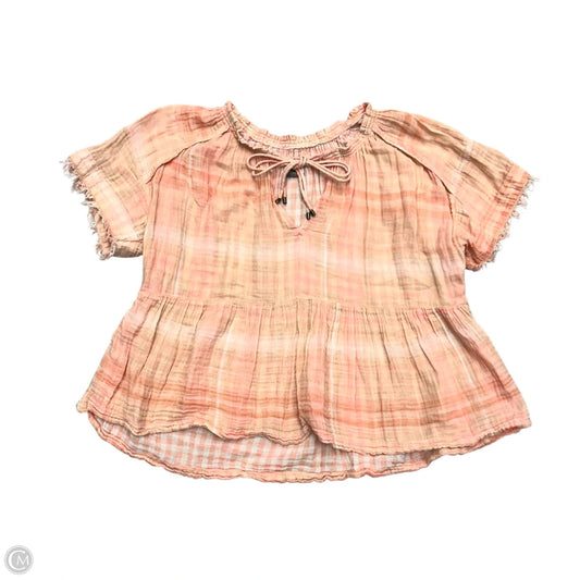 Top Short Sleeve By Pilcro In Orange, Size: M