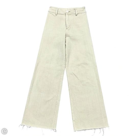 Jeans Wide Leg By Miou Muse In Cream Denim, Size: S