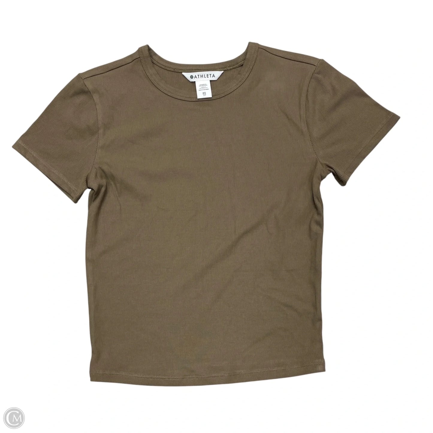 Athletic Top Short Sleeve By Athleta In Brown, Size: Xs