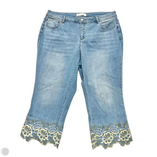 Jeans Cropped By Cato In Blue Denim, Size: 16