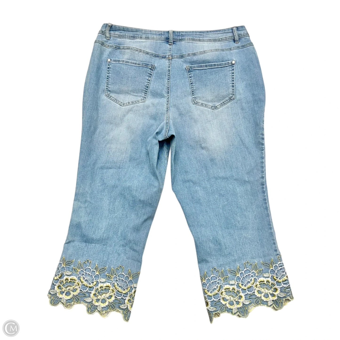 Jeans Cropped By Cato In Blue Denim, Size: 16