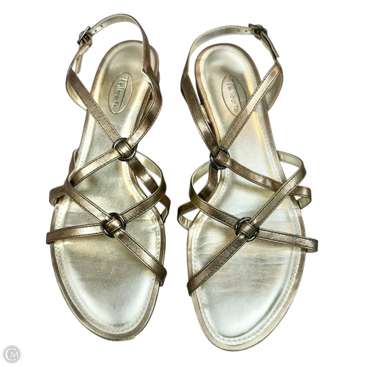 Sandals Flats By Talbots In Bronze, Size: 9