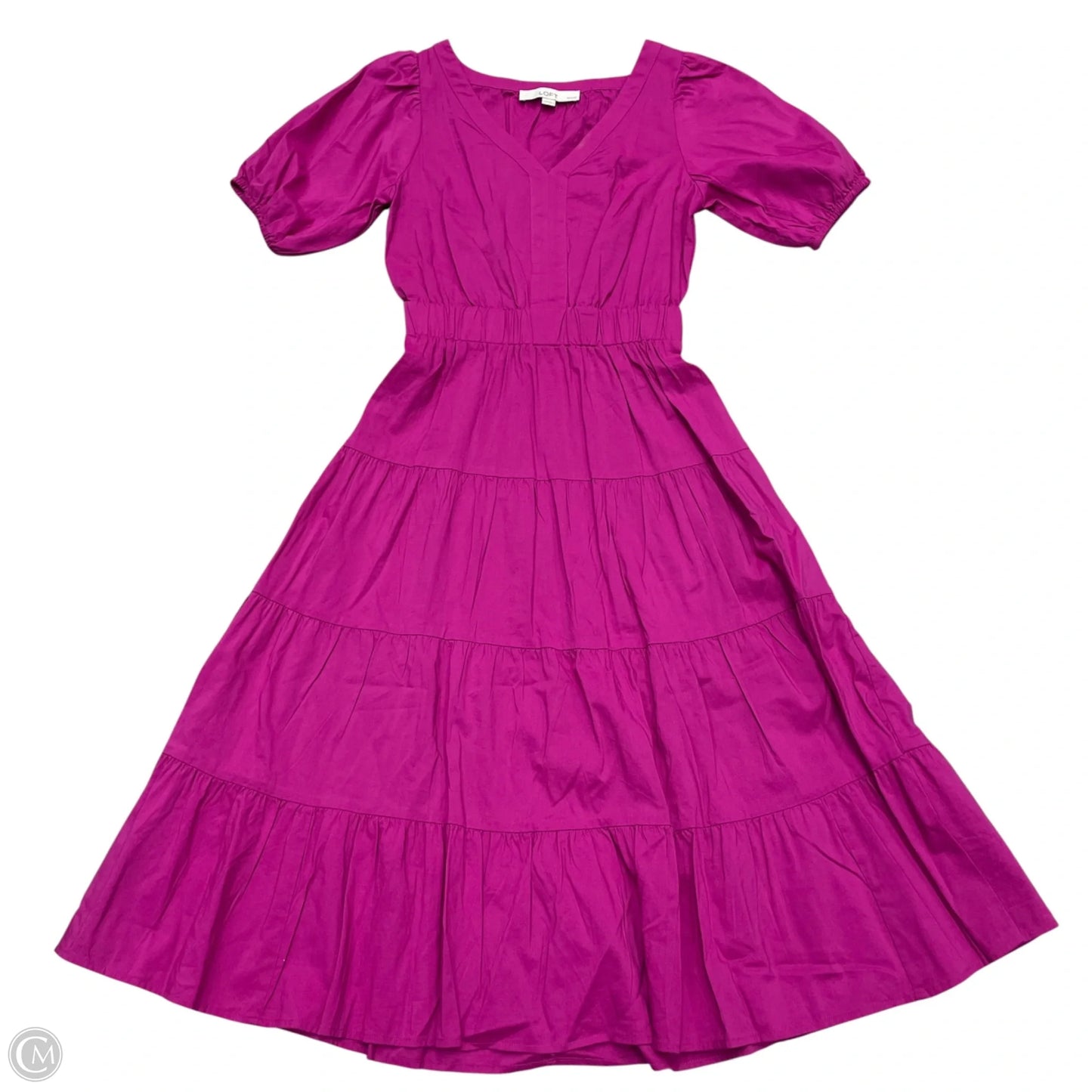 Dress Casual Midi By Loft In Purple, Size: Xxsp