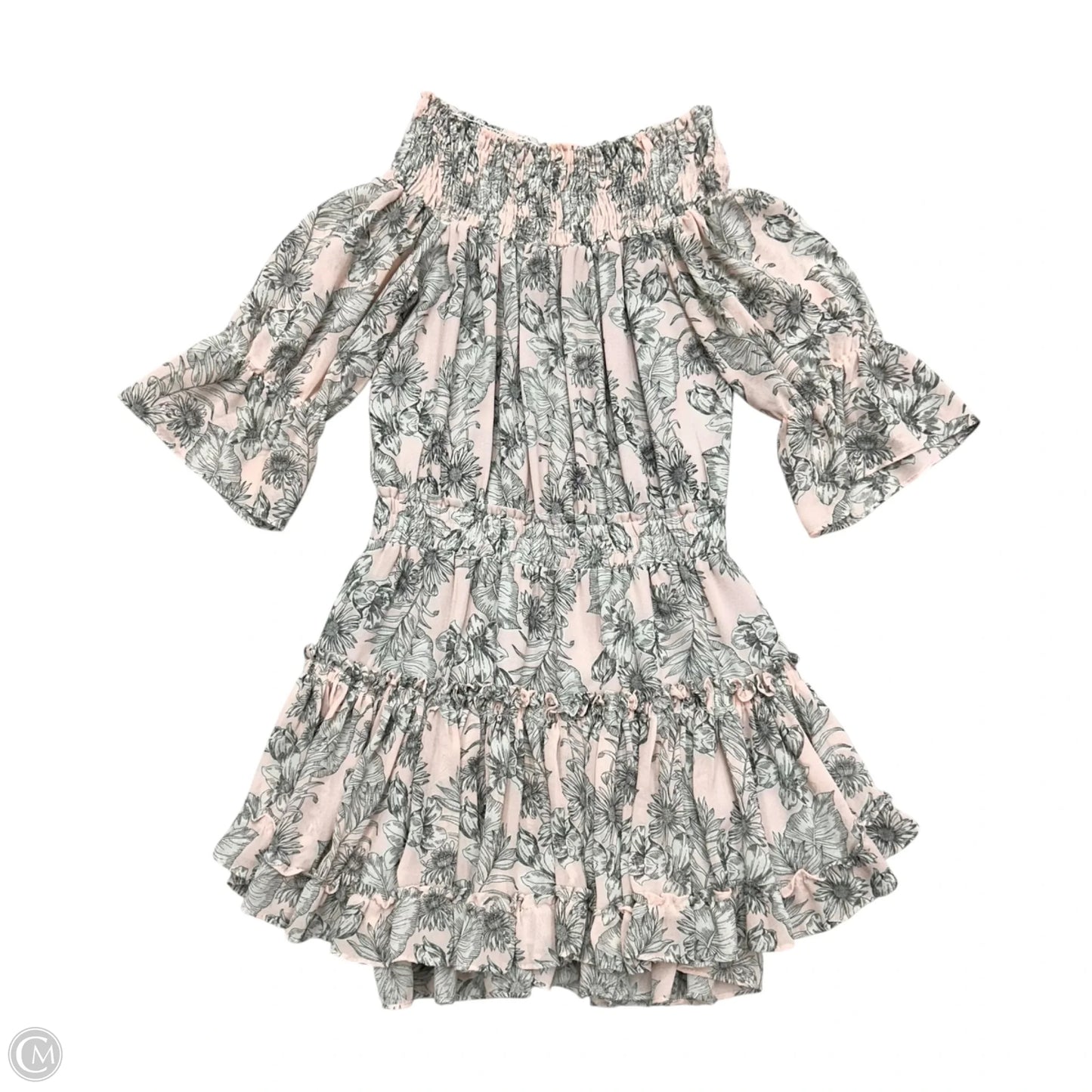 Dress Designer By Misa In Grey & Pink, Size: Xs