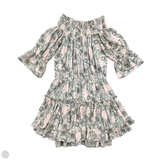 Dress Designer By Misa In Grey & Pink, Size: Xs