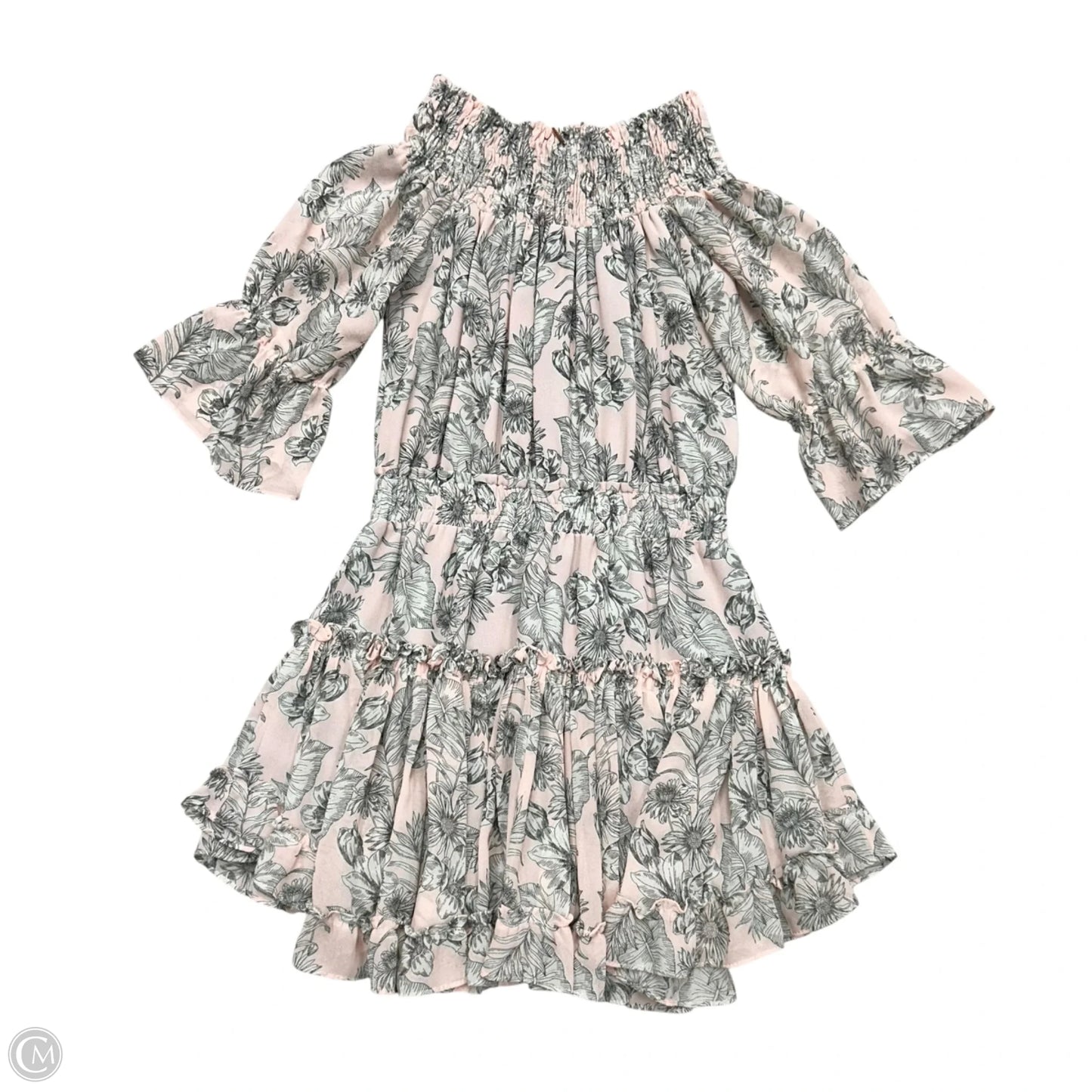 Dress Designer By Misa In Grey & Pink, Size: Xs