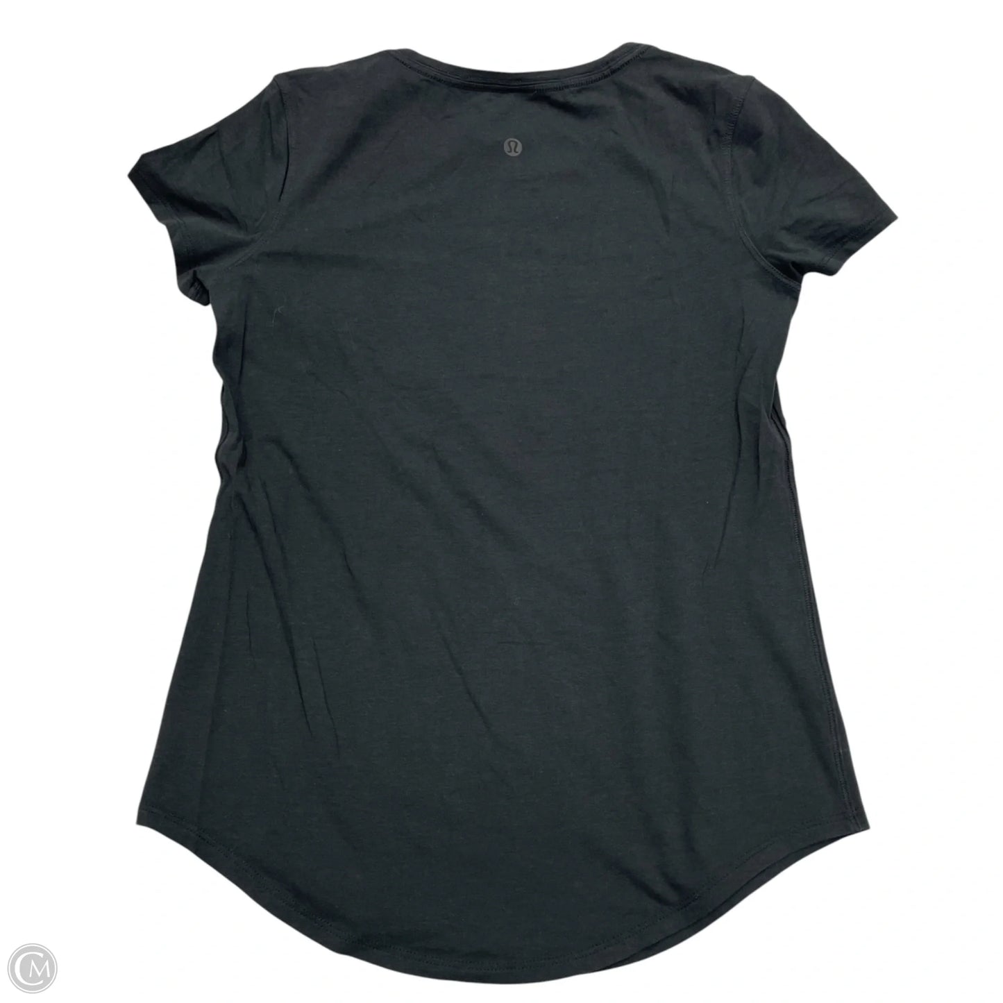 Athletic Top Short Sleeve By Lululemon In Black, Size: Xs