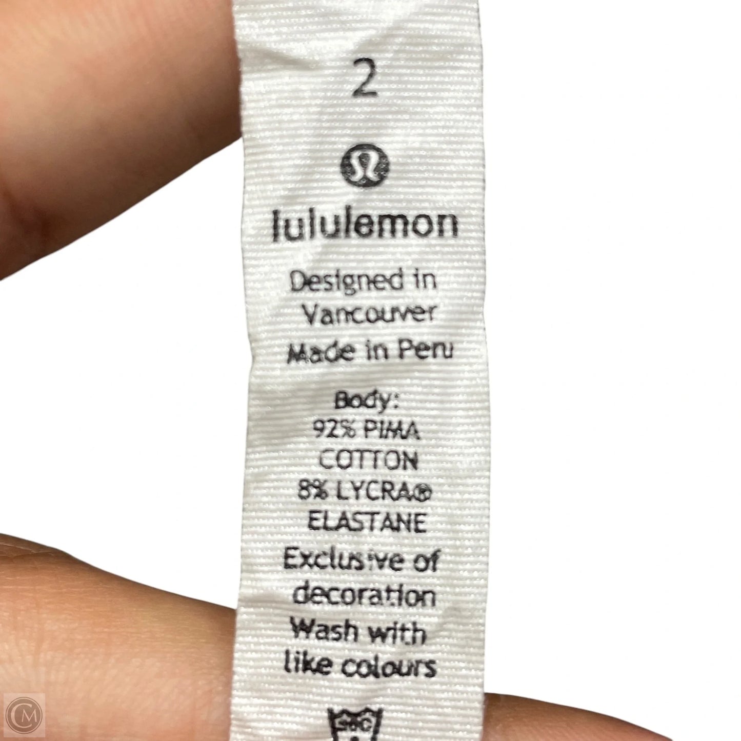 Athletic Top Short Sleeve By Lululemon In Grey & White, Size: Xs