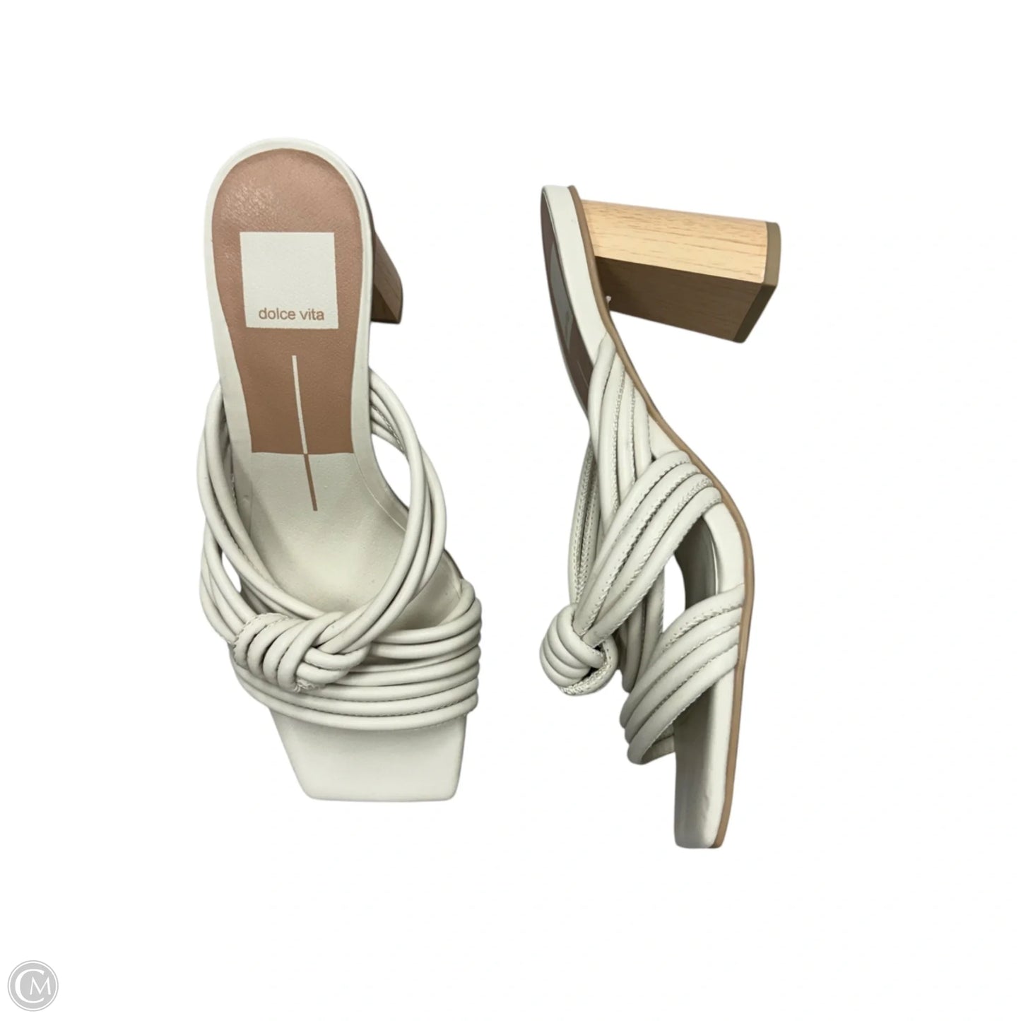 Sandals Heels Block By Dolce Vita In Ivory, Size: 6.5