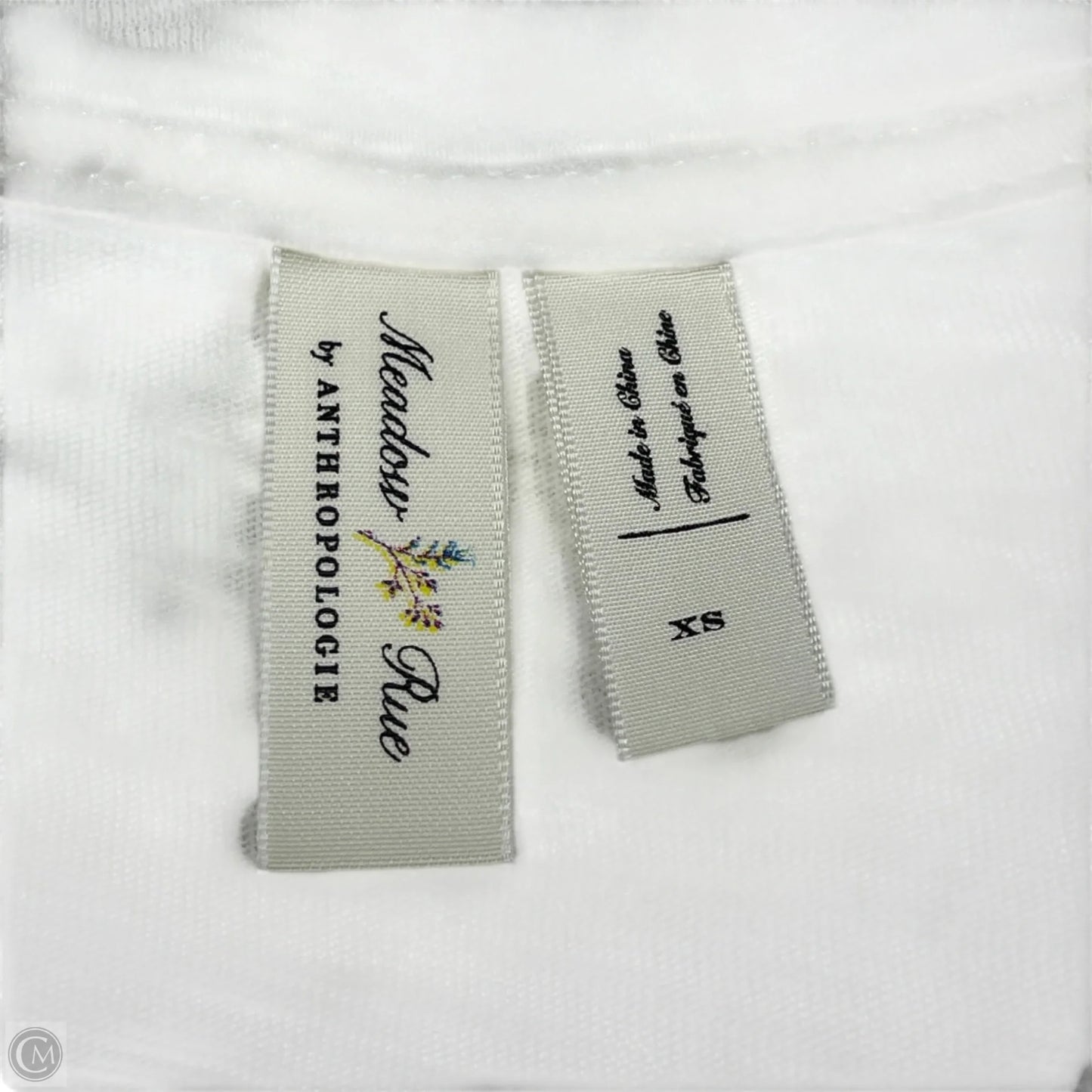 Top 3/4 Sleeve By Meadow Rue In White, Size: Xs