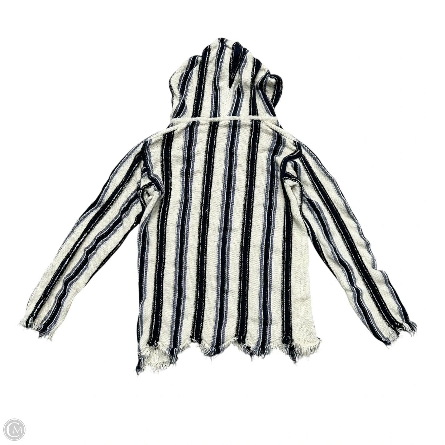 Sweatshirt Designer By Tory Burch In Blue & Cream, Size: Xs