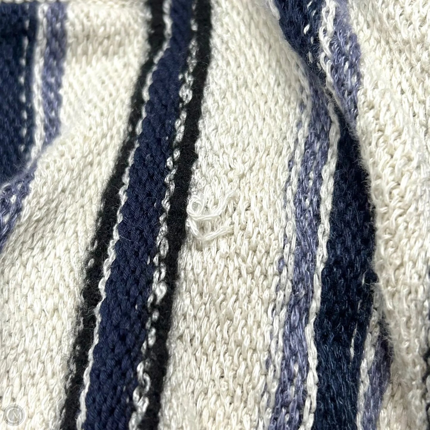 Sweatshirt Designer By Tory Burch In Blue & Cream, Size: Xs