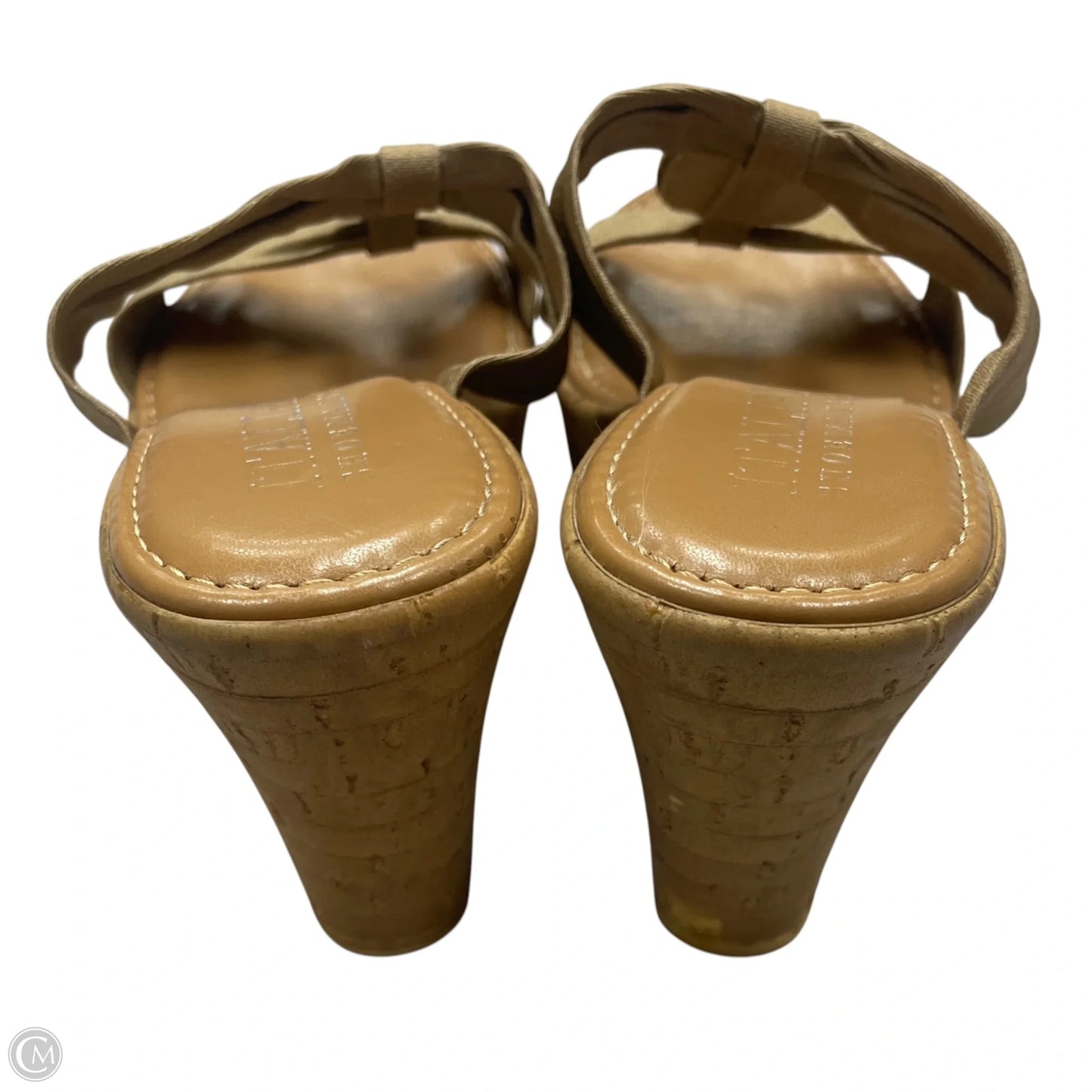 Sandals Heels Block By Korks In Tan, Size: 6