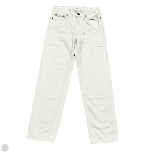 Jeans Wide Leg By Rag And Bone In Cream Denim, Size: 0