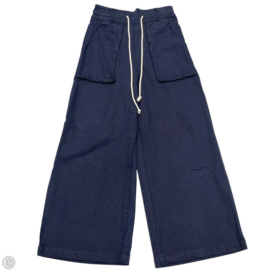 Jeans Wide Leg By Young Fabulous & Broke In Navy, Size: Xs